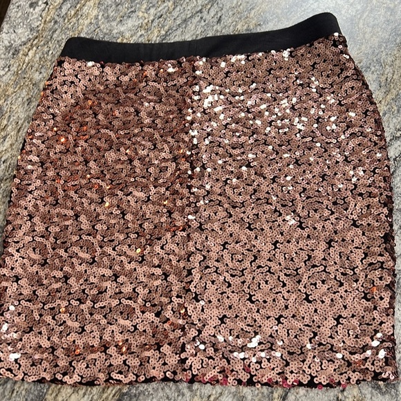 TORRID Rose Gold Sequins Stretchy Mini Skirt Size 2X Like New - Picture 9 of 15